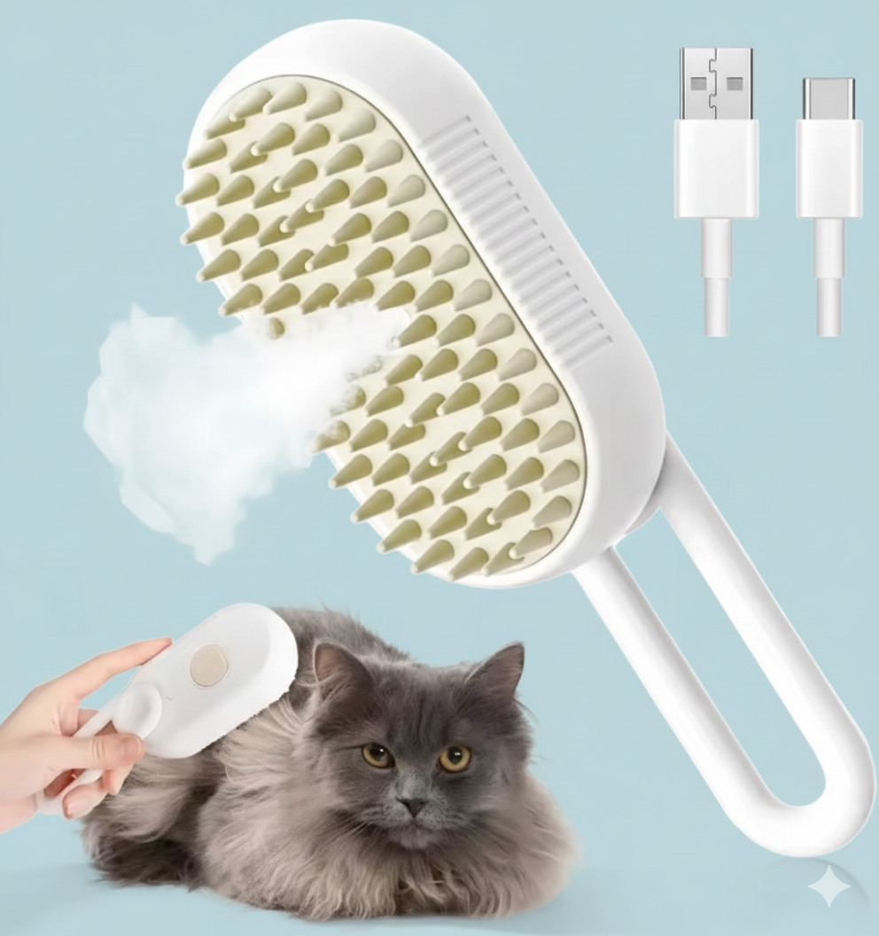 PawPure™ 3-in-1 Electric Pet Steam Brush