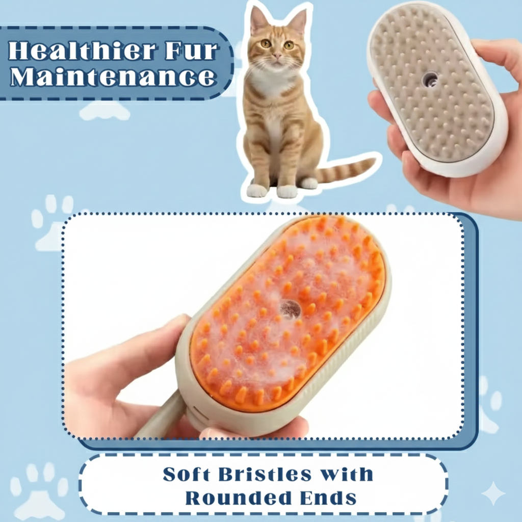 PawPure™ 3-in-1 Electric Pet Steam Brush