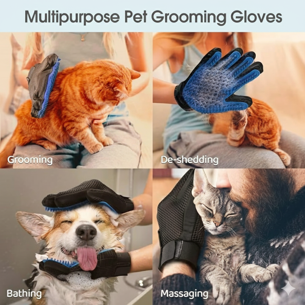 PawPure™ Deshedding & Grooming Gloves