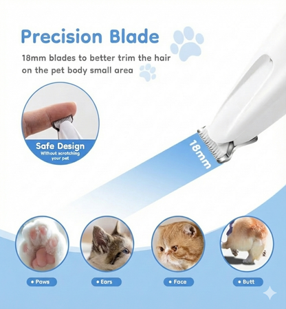 PawPure™ Precision LED Pet Hair Trimmer